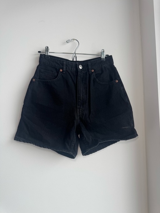 Zara Pants - Zara denim shorts in black - longer shorts, foldable, loose fit